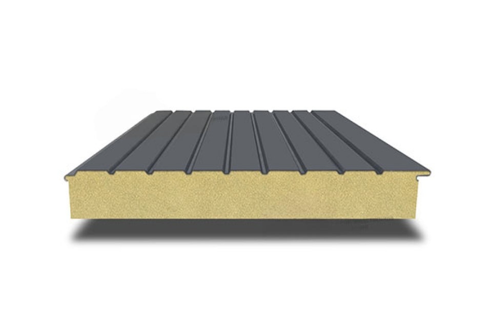 Двухслойная сэндвич-панель PIR (ПИР), 1200х100 мм, 0.5 Текстурированный полиэстер